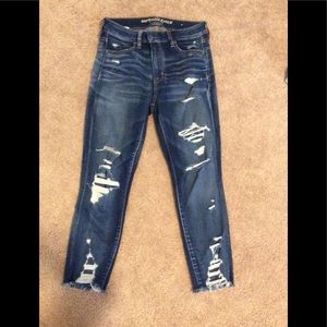 American eagle hi rise jegging crop